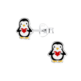 Pinguin Kinder Ohrringe 925 Silber
