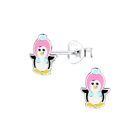 Pinguin Kinder Ohrringe 925 Silber