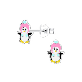 Pinguin Kinder Ohrringe 925 Silber