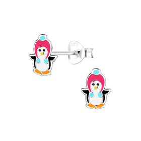 Pinguin Kinder Ohrringe 925 Silber