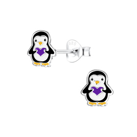 Pinguin Kinder Ohrringe 925 Silber