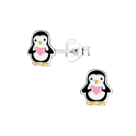 Pinguin Kinder Ohrringe 925 Silber