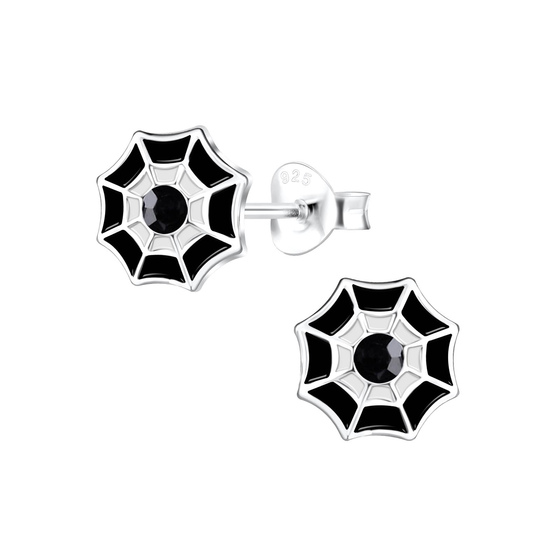 Spinnennetz Kinder Ohrringe 925 Silber