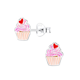 Cupcake Kinder Ohrringe 925 Silber