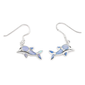 Auf dem Bild zu sehen sind Damen Ohrringe Delfin...