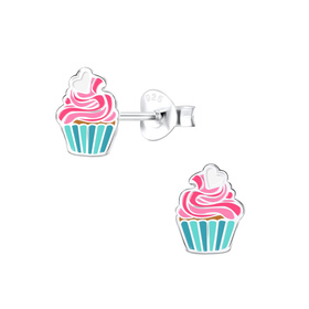 Cupcake Kinder Ohrringe 925 Silber