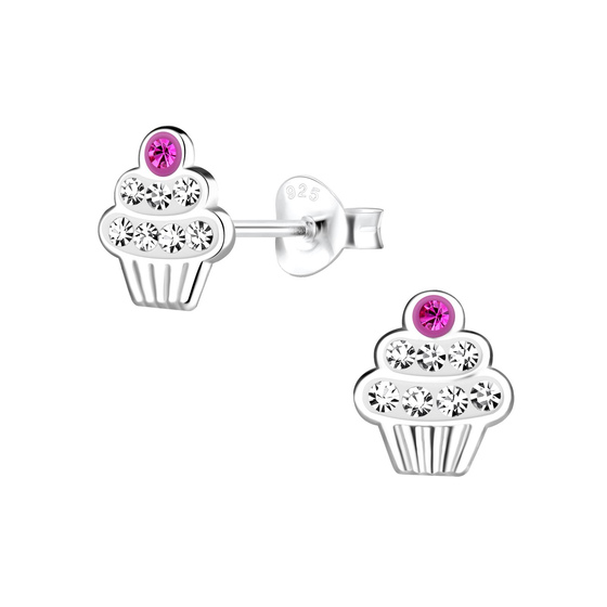 Cupcakes Kinder Ohrringe 925 Silber
