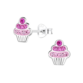 Cupcakes Kinder Ohrringe 925 Silber