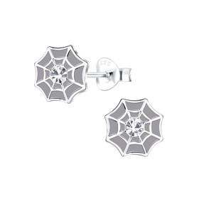 Spinnennetz Kinder Ohrringe 925 Silber
