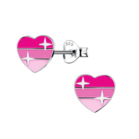 Herz Kinder Ohrringe 925 Silber