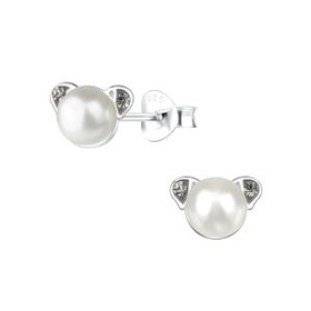 B�ren Kinder Ohrringe 925 Silber