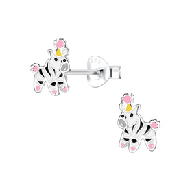 Zebra Kinder Ohrringe 925 Silber