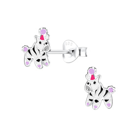 Zebra Kinder Ohrringe 925 Silber