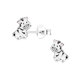 Zebra Kinder Ohrringe 925 Silber