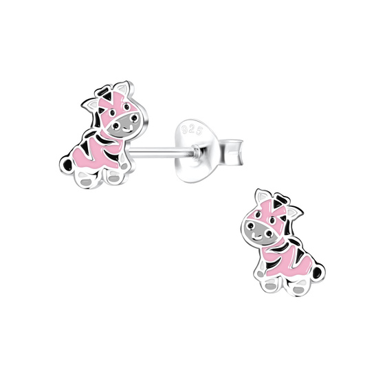 Zebra Kinder Ohrringe 925 Silber