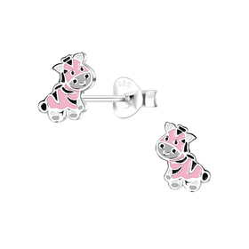 Zebra Kinder Ohrringe 925 Silber