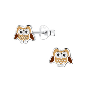 Eulen Kinder Ohrringe 925 Silber