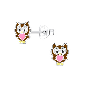 Eulen Kinder Ohrringe 925 Silber