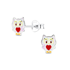 Eulen Kinder Ohrringe 925 Silber