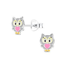 Eulen Kinder Ohrringe 925 Silber