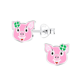 Schweine Kinder Ohrringe 925 Silber