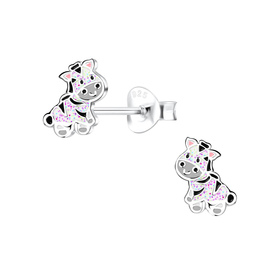 Zebra Kinder Ohrringe 925 Silber