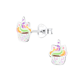 Cupcake Kinder Ohrringe 925 Silber