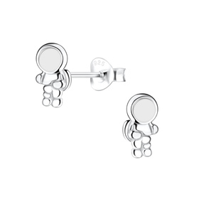 Astronauten Kinder Ohrringe 925 Silber