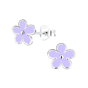 Blumen Kinder Ohrringe 925 Silber