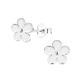 Blumen Kinder Ohrringe 925 Silber
