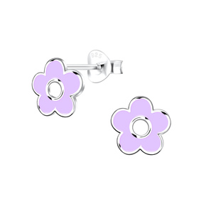 Blumen Kinder Ohrringe 925 Silber