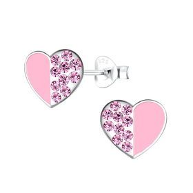 Herz Kinder Ohrringe 925 Silber