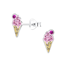 Eis Kinder Ohrringe 925 Silber