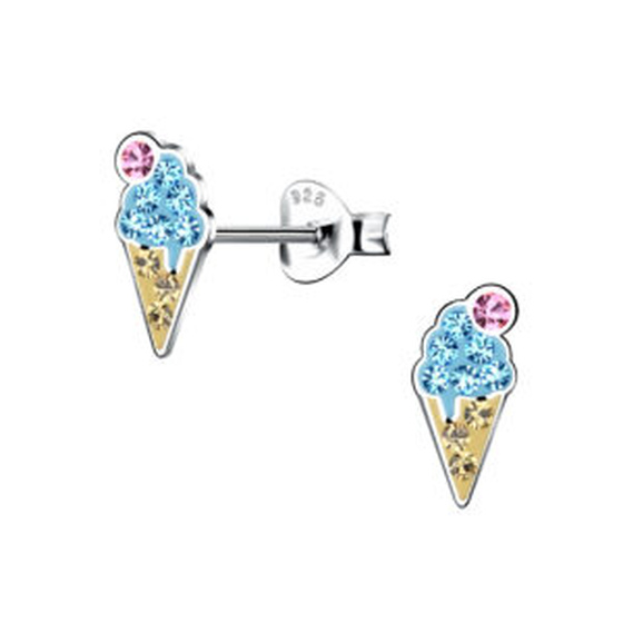 Eis Kinder Ohrringe 925 Silber