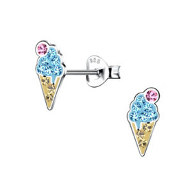 Eis Kinder Ohrringe 925 Silber