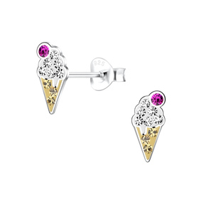 Eis Kinder Ohrringe 925 Silber