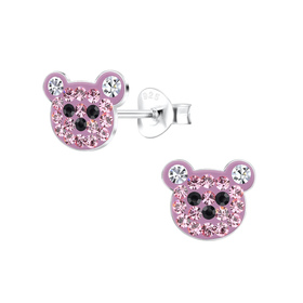 B�ren Kinder Ohrringe 925 Silber