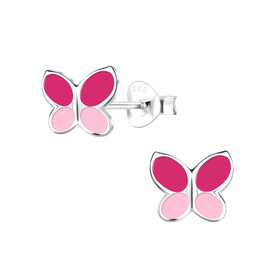 Schmetterling Kinder Ohrringe 925 Silber