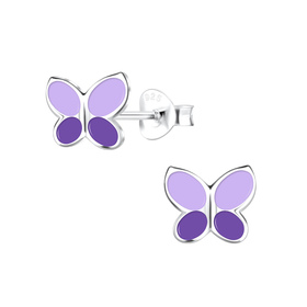 Schmetterling Kinder Ohrringe 925 Silber