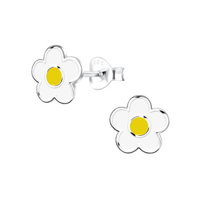 Blumen Kinder Ohrringe 925 Silber