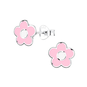 Blumen Kinder Ohrringe 925 Silber