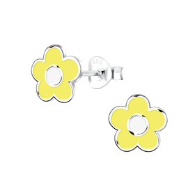 Blumen Kinder Ohrringe 925 Silber