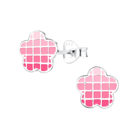 Blumen Kinder Ohrringe 925 Silber