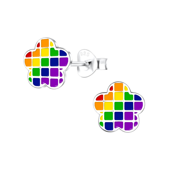 Blumen Kinder Ohrringe 925 Silber