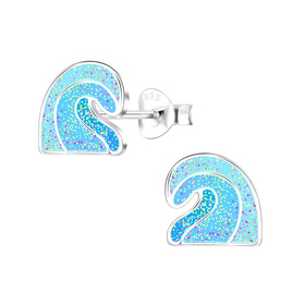 Wellen Kinder Ohrringe 925 Silber