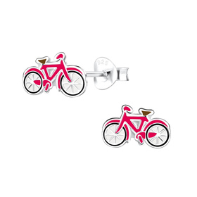 Fahrrad Kinder Ohrringe 925 Silber