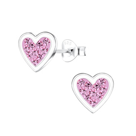 Herz Kinder Ohrringe 925 Silber