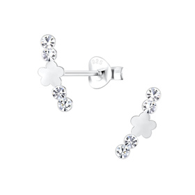 Blumen Kinder Ohrringe 925 Silber