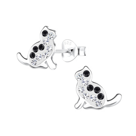Katzen Kinder Ohrringe 925 Silber