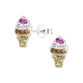 Eis Kinder Ohrringe 925 Silber